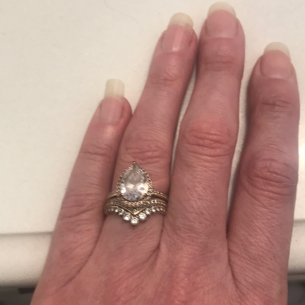 Rose Gold pandora ring set